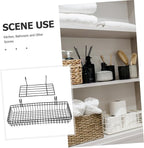 ORFOFE 2pcs Hanging Wire Shelf Storage Baskets Wall Mounted Bins Large Wire Baskets for Home Organization