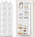 Over The Door Organizer 6 Tiers, Extra Large Behind Door Storage of 12 Compartments, 80 lbs Weight Capacity Hanging Storage O