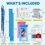 Cruise Essentials 2026,Cruise Must Haves Kit,Non-Surge Protector Power Strip,Magnetic Hooks,Lanyards,Luggage Tags,Towel Bands