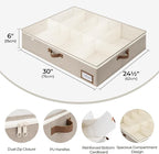 StorageWorks Under Bed Shoe Storage Organizer, Underbed Shoes Container