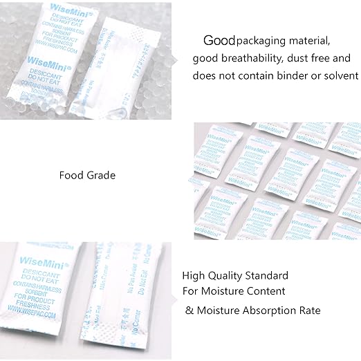 Silica Gel Packets, 0.5 Gram 1400 Silica Packets, Food Grade Dessicant, Dessicant Packs, Silica Gel for Food, Moisture