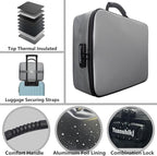 Yuanshikj Heat Insulated Fireproof Waterproof Safe File Organizer,Document Organizer Box with Lock Labels,Multi-Layer Portabl