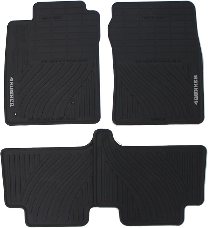 Genuine Toyota Accessories PT908-89090-20 Front and Rear All-Weather Floor Mat (Black), Set of 4