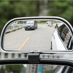 Blind Spot Mirror, Wide Angle HD Glass Rearview Mirror Adjustable Universal for Cars SUV and Trucks, 5.7inch*2.5inch, Sliver