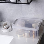 Anywish Small Storage Bins with Lids 3.2 QT- 8 Packs Plastic Storage Containers for Organizing Stackable Clear Storage Boxes,