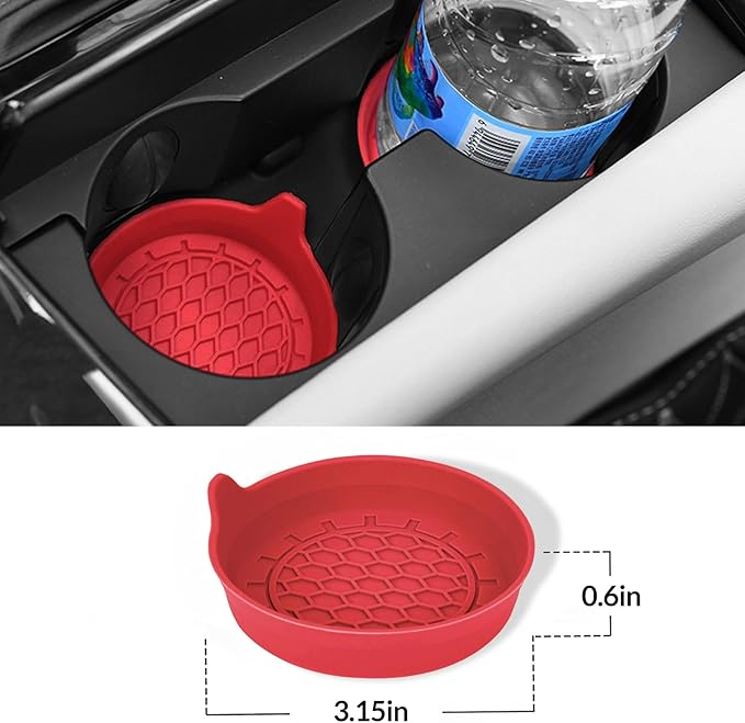 Car Steering Wheel Cover, 3 Piece Bright Carbon Fiber Steering Wheel Covers, Non-Slip Steering Wheel Cover Protector, Great Grip, Universal Car Accessories Decoration for 14.5-15 inch (Red)