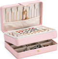 MODENGKONGJIAN Jewelry Organizer Box, 2-Layer Large Jewelry Storage Case, Portable Travel Jewelrys Display Holder for Earring