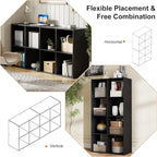 Sweetcrispy 8 Cube Storage Organizer - Open Cube Bookshelf with 4 Removable Back Panels, Display Storage Bookcase for Living 