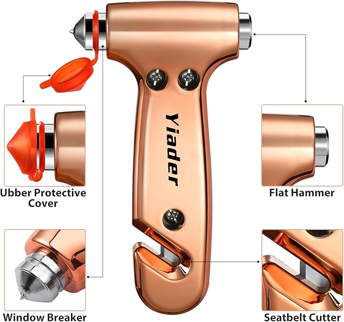 Window Breaker Seatbelt Cutter, 3-in-1 Emergency Escape Tool with Car Safety Hammer, Safety Emergency Car Escape Tool for Car