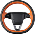 MEWANT DIY Stitching Real Leather Steering Wheel Cover Wrap for Tesla Model 3 Highland 2023-2025/Model Y 2025 Highland for Tesla Model 3/Model Y Accessories(3D Style)