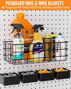 INCLY 238PCS Pegboard Accessories Organizer Kit, Peg Board Hooks Assortment with Peg Bins, Baskets, Paper Towel Holder for 1/