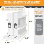 Cabinet Caddy SNAP! Spice Rack Organizer for Cabinet - Slide & Rotate Seasoning Organizer - 4 Snap-In Adjustable Shelves for 