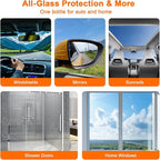 Hydrophobic Glass Coating Spray for Car, Quick-Dry Water-Activated Windshield Rain Repellent, Long-Lasting Protection for Aut
