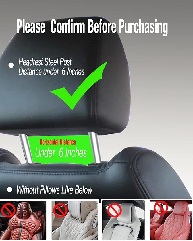 INNOMAX Adjustable Long Arm Tablet Mount, Backseat iPad Holder, 5"-12.5" Devices, Black