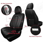 FREESOO Black Car Seat Covers Full Set, Universal Leather Seat Covers for Cars Trucks SUV, Waterproof Car Seat Cover Back Sea