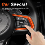 Auovo Steering Wheel Cover Trims for Subaru Crosstreck Outback Legacy Accessories 2018-2025 2026 Steering Wheel Panel Frame Covers for Subaru Impreza 2017-2026/19-26 Forester/Ascent 2018-2026 (Orange)