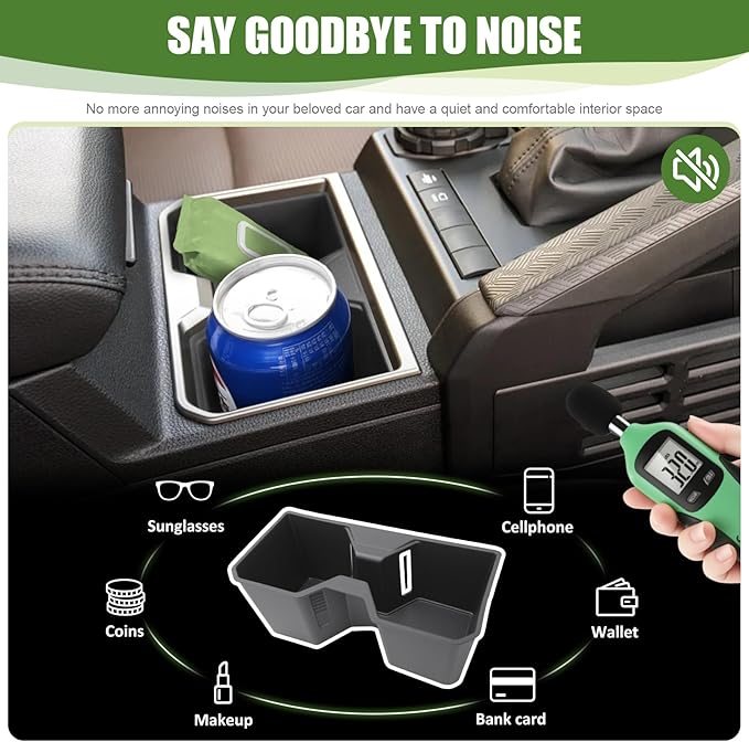 Cup Holder Inserts for 2025 Toyota 4Runner Center Console Cupholder Coaster Liner Replaces Mat for 4 Runner SUV Interior Accessories Black(Only for 2025)