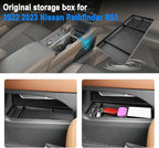 SHAOHAO 2025 2026 Pathfinder Lower Organizer Tray for 2022 2023 2024 2025 2026 Nissan Pathfinder Accessories 2022-2026 Pathfinder S/SV/SL/Rock Creek/Platinum Armrest Insert Storage Box Console Tray