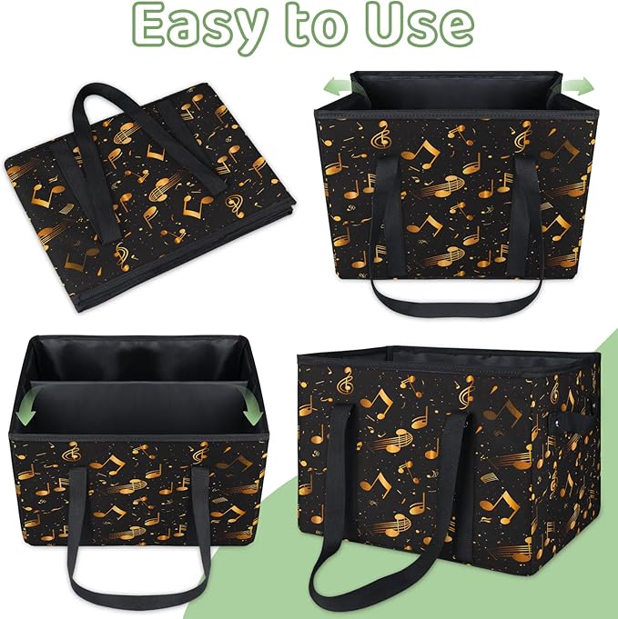 Reusable Grocery Bag, Foldable Large Shopping Tote Bag for Groceries Kitchen Picnic Car Trunk