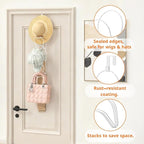 LINFIDITE 10 Pack Hat Rack Hanging Baseball Caps Display Storage Rack Hat Organizer Wigs Rack Over Door Wall Mounted Scarves 