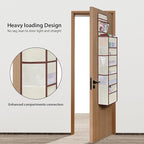 Univivi Over Door Hanging Organizers and Storage Nursery Closet Cabinet Baby Storage with 4 Large Compartments 2 Small PVC Po