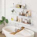 Heimlove 12" Deep Floating Shelves for Wall, 48W x 12D Inch Shelf Bathroom Shelves Set of 2, Mounted Shelves for Books Living
