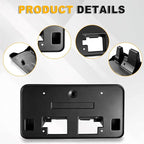 Front License Plate Frame Compatible with GMC Sierra 2500 HD 3500 HD 2024 2025 2026, Bumper License Frame Holder Mounting Bra