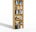 6 Tier Book Shelf，Wooden 6 Cube Storage Organizer,6 Tier Low Bookcase Storage Display Organizer, 64 Inch Versatile Cubes Shel