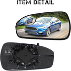 Passenger Right Side Power Heated Mirror Glass Compatible with Ford Fusion 2013-2020 Blind Spot Side View Convex Mirror Glass with Rear Holder Replace DS7Z17K707B DS7Z-17K707-B