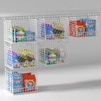 PUPPYCUTE 3 Pack Laundry Room Organization and Storage, Hanging Wire Basket for Laundry Closet Wire Shelves, Laundry Closet O