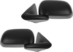 TRQ 2 Piece Driver and Passenger Side Mirror Assembly Set Manual Adjustment Non-Heated No Memory Textured Compatible with 200