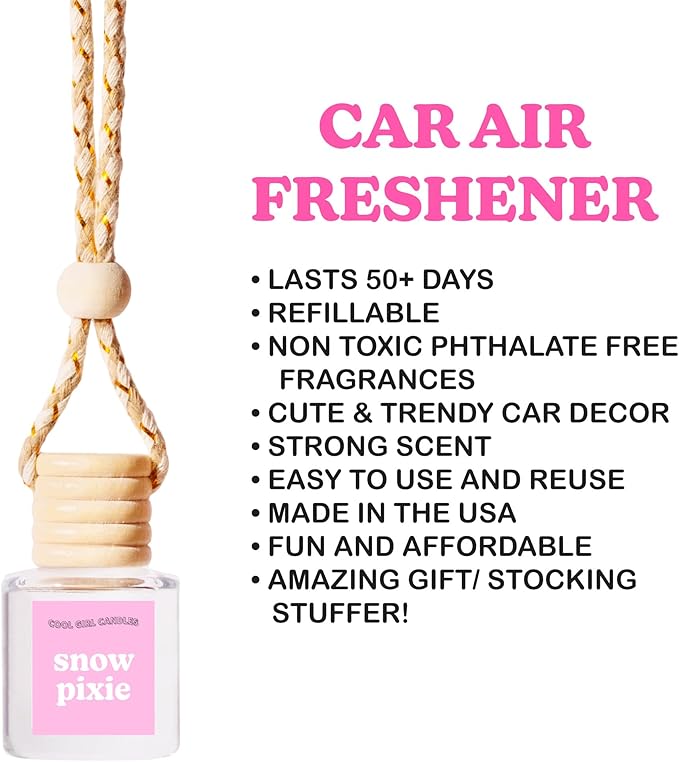 COOLGIRLCANDLES Guava Nectar Orchid Car Hanging Fragrance Oil Air Freshener for Essential Oils, Scents Aromatherapy Automobil