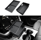 ECOZEN 2026 GMC Yukon Center Console Organizer - Double-Layer TPE For 2025-2026 Yukon/Yukon XL Console Storage Tray Compatible with 2025-2026 Yukon XL(Elevation/AT4) Accessories - Not For Denali