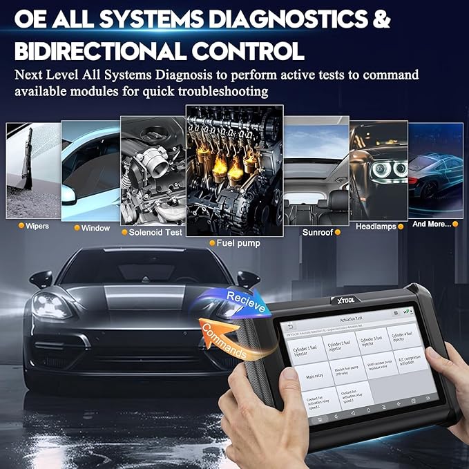 XTOOL D7W Wireless OBD2 Scanner Diagnostic Tool 2026 AI-Assisted Bidirectional Scan Tool Upgraded of D7/D7S/D7BT, ECU C0ding,