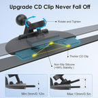 EEEKit Magnetic CD Slot Phone Mount, 20 Strong Magnets CD Player Holder, Pop Grip Ring Support for Magsafe Cases and All Smartphones