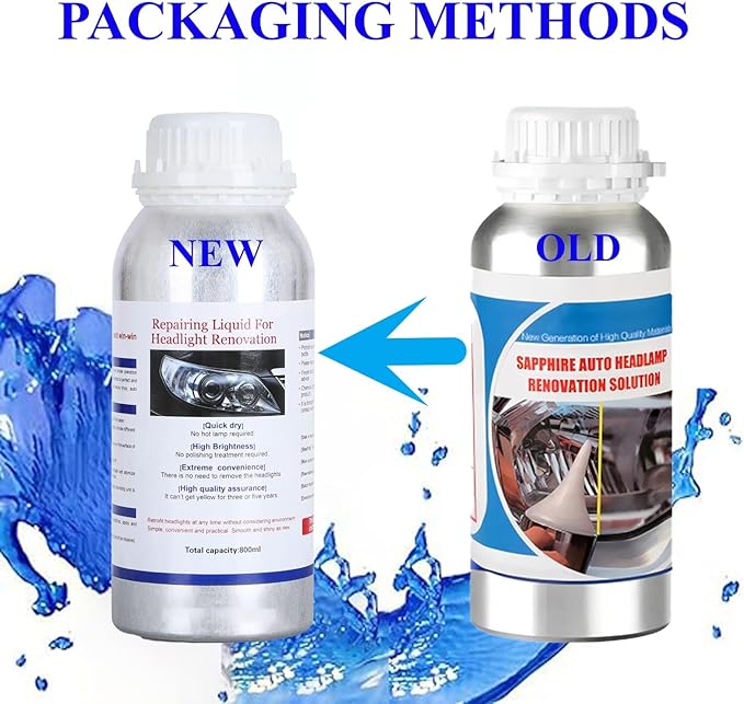 ROYWOO Car Headlight Restoration Liquid 600ml (800g), Auto Headlight Scratch Restoring Fluid, Headlight Lens Polish Repair Liquid for Repair of Scratch,Yellowed, Haze, Cracked Headlamp