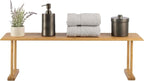 Bamboo Sink Shelf - Countertop Organizer Kitchen, Bathroom, Bedroom, Office - Space-Saving Storage for Soap, Sponges, and Cle