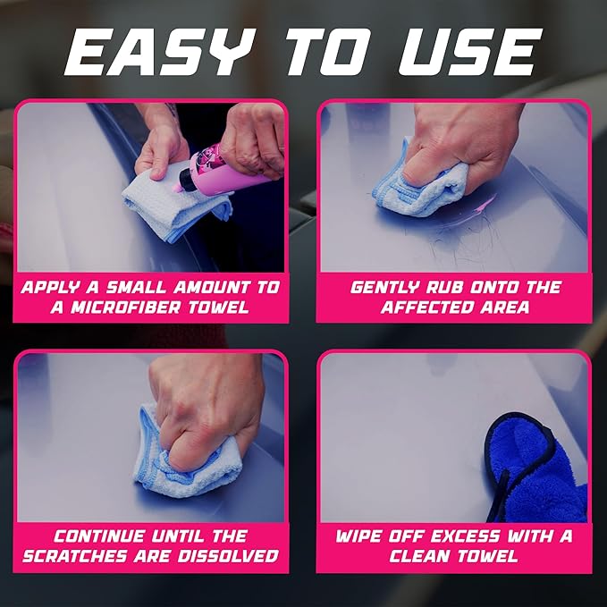 16 Fl. Oz Large Size Scratch Remover for Cars – Removes Swirls & Light Scratches in Minutes – Clear Coat Safe Car Polish Compound – Easy Hand Application Paint Restorer- No Buffer Needed