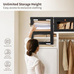 Homsorout Collapsible Storage Bins - Large Stackable Organizer Bins, Decorative Boxes with Handles & Window, Fabric Container