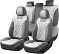 Coverado Car Seat Covers Full Set, Seat Covers for Cars, Front Seat Covers and Back Seat Cover Waterproof Leather Automotive 