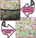 NGIL Extra Large Utility Tote Reusable Grocery Bag Oversized Collapsible for Groceries, Storage, Picnic, Beach (Unicorn-Navy)