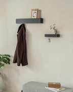 Kazai.® Coat Rack Wall Mount with Shelf 'Tone' | Modern Design Coat Hanger with Hidden Hooks and Storage | Hat Rack with Shel