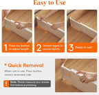 Lifewit 5 Pack Drawer Dividers 5" High, 13.5-22" Adjustable Clothes Organizers, Expandable Dresser Separators in Bedroom/Bath