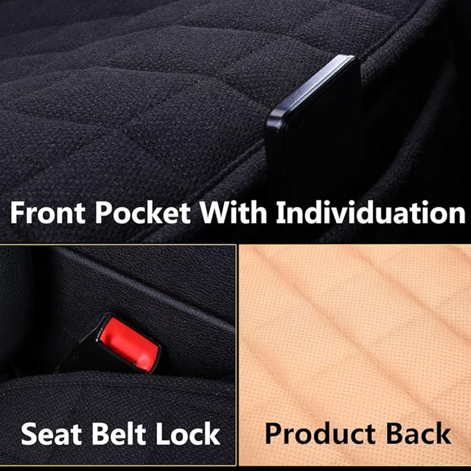 Suninbox Linen Seat Cover for Car,Bottom Seat Covers for Trucks,Car Seat Pad,Seat Cushion Breathable Ventilated Front Seat On