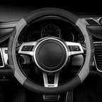 NBTEPEM Customized Auto Car Steering Wheel Cover for Honda Accord, Civic, CR-V, HR-V, Pilot, Microfiber Leather Sport Steerin