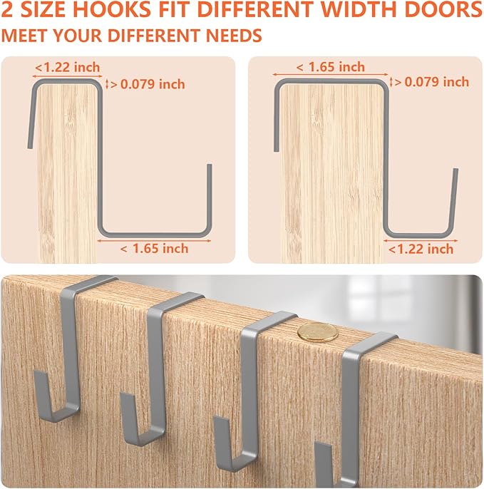 FENTEC 1 Pack Over The Door Shoe Organizer,68" Exlarge Deep Pockets Hanging Shoe Organizers, 8 Shelves Shoe Rack for Closet, 