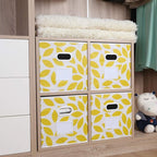 MAX Houser Fabric Storage Bins Cubes Baskets Containers with Dual Plastic Handles for Home Closet Bedroom Drawers Organizers,