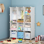 VIPZONE Baby Closet,Dresser, Kids Closet Organizers, Portable Kids Wardrobe for Closet, Bedroom, Nursery, Cubby, Cabinet, Clo
