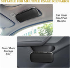 Sunglass Holder for Car Visor Clip, Car Visor Glasses Case, Vehicle Visor Accessories Organizer Box, Car Sunglass Holder Suitable for Truck, SUV and Sedan to Place Glasses (Beige)