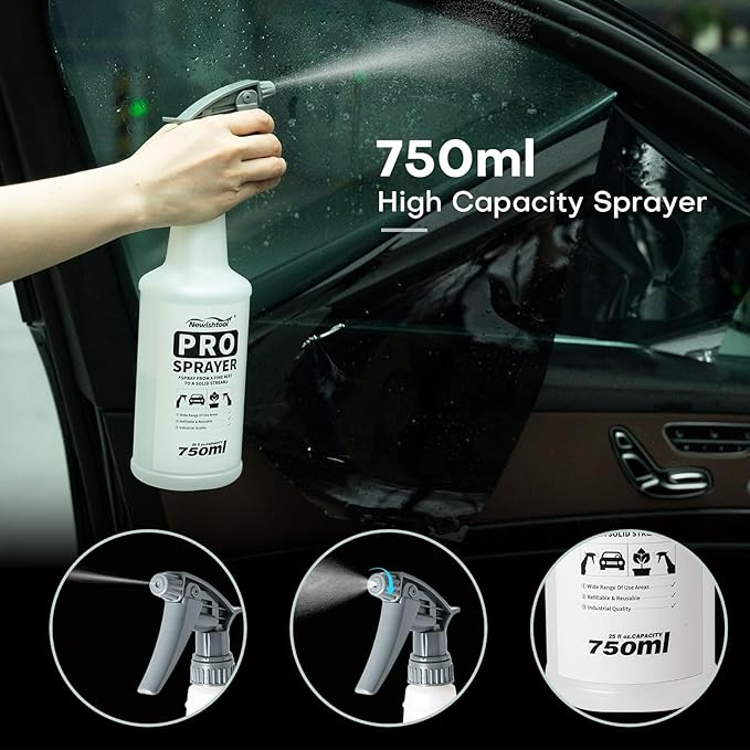 NEWISHTOOL Profi Window Tint Kit Vinyl Wrap Tool, Car Window Tint Tools Felt Squeegee for Vinyl, Sprayer Bottle, Micro Tucking Squeegee, Rubber PPF Tools Razor Scraper and Safety Cutter Knife Tint Kit
